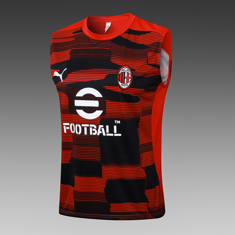 24/25 AC Milan Red Black Training Set Shirt and Shorts