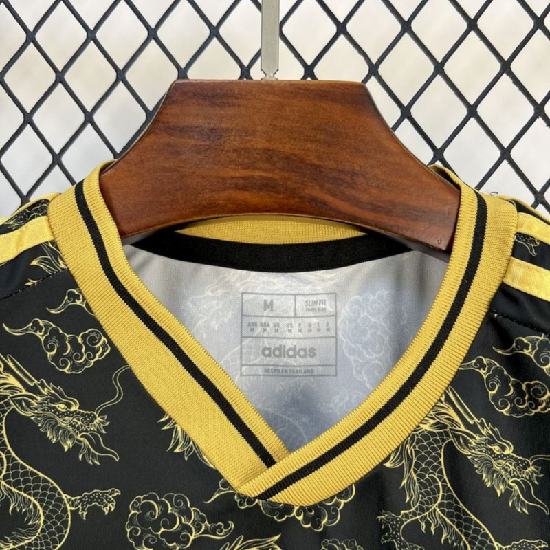 2025/26 Real Madrid Black Golden Dragon Edition Jersey Fan Version