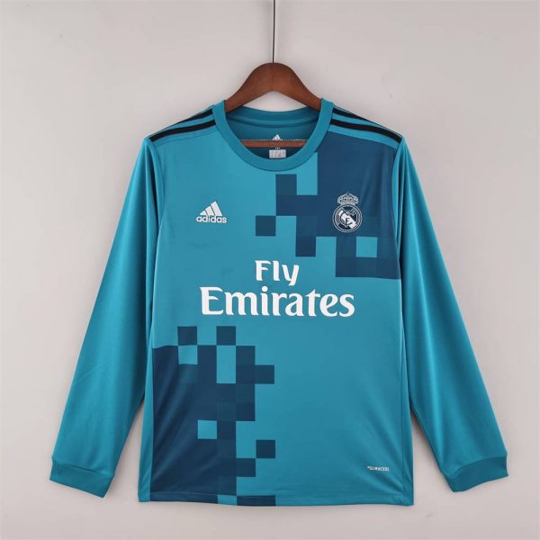 Retro Real Madrid 17/18 long sleeve third away jersey Fan Version