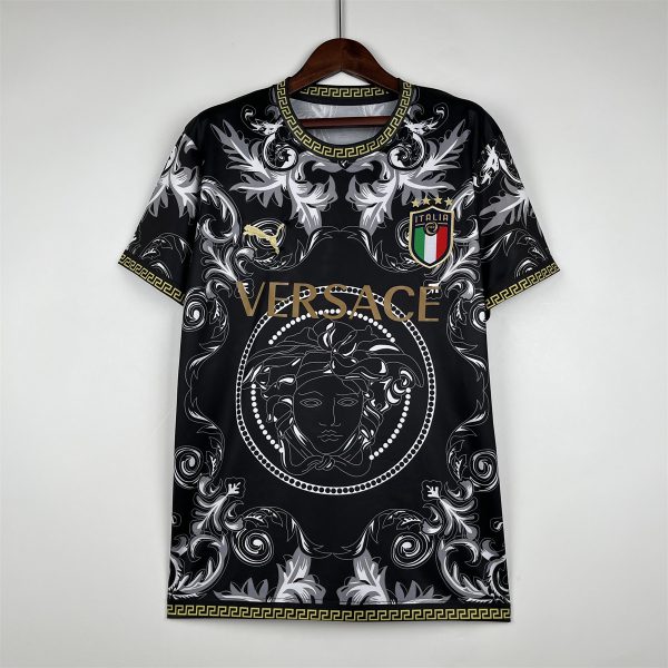 2023/24 Italy Versace Co-Branded Edition Black Jersey Fan Version