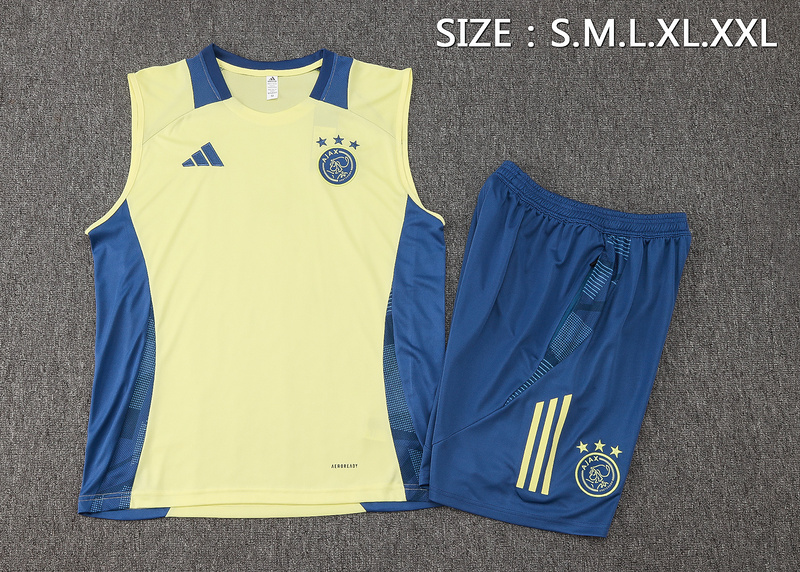 24/25 Ajax Light yellow Training Set Shirt and Shorts