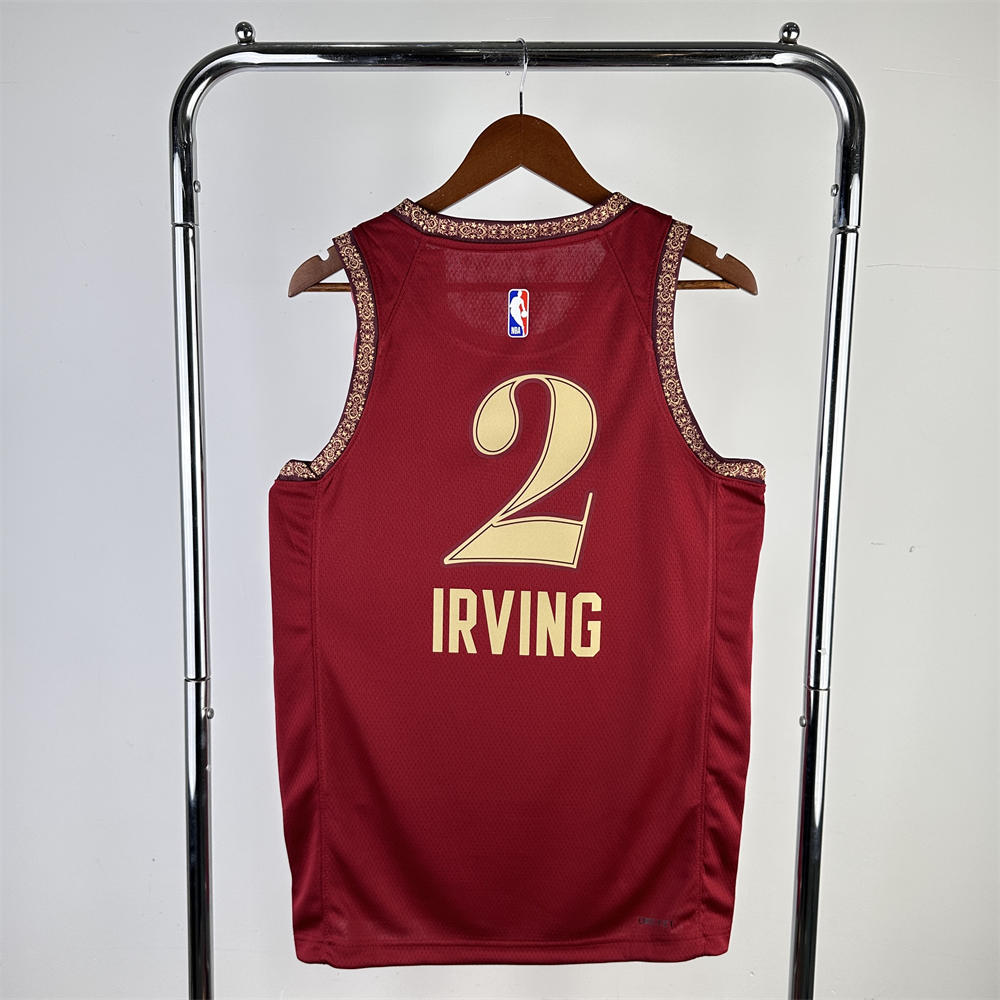 NBA Cleverland Cavaliers 2024 Round Neck Red jersey IRVING#2 S-XXL