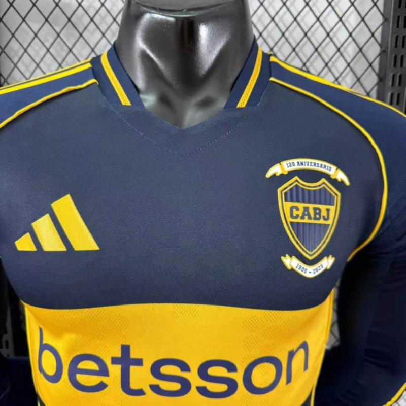 2025/26 Boca Juniors Home Long Sleeve Jersey Player Version