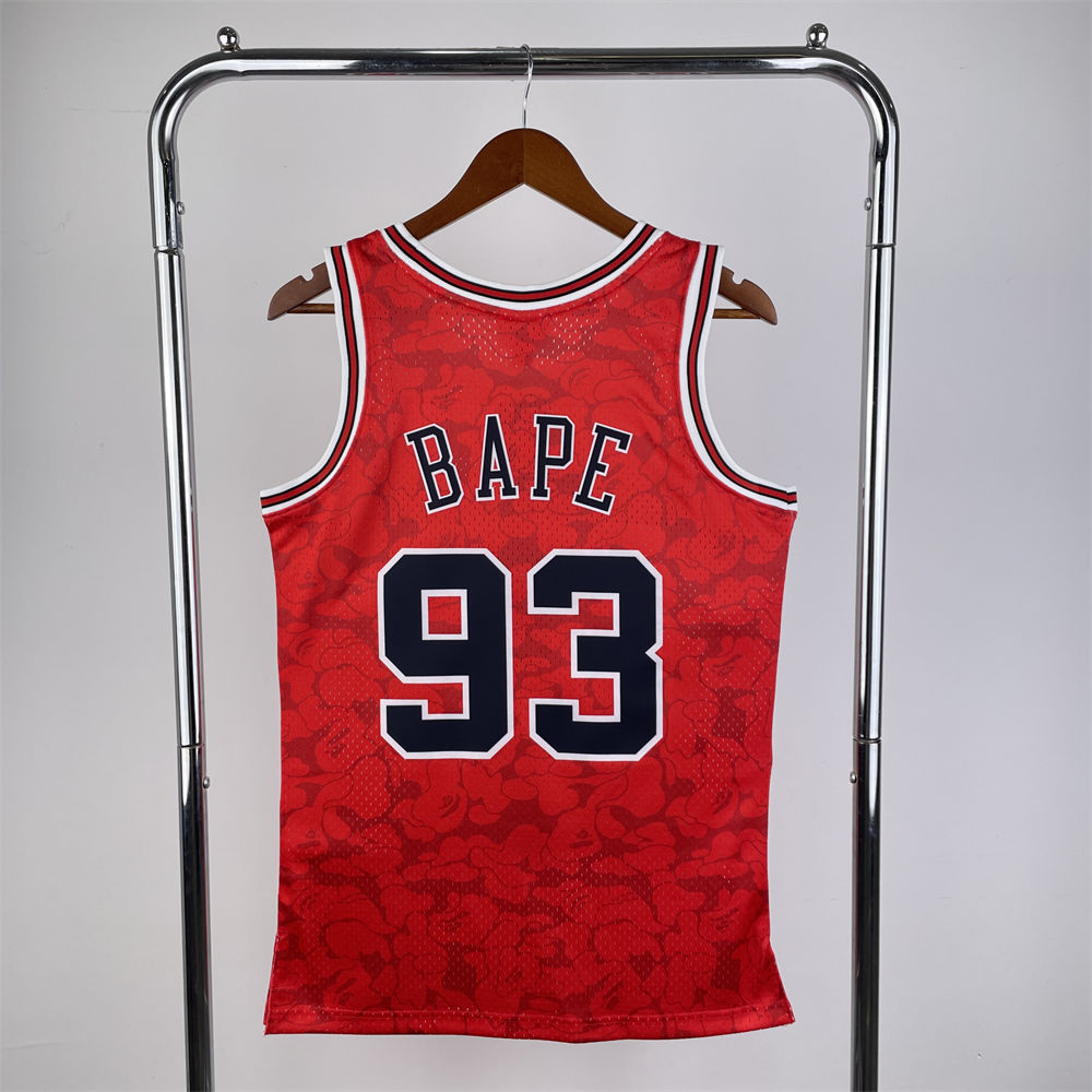 NBA Chicago Bulls BAPE×M&N BAPE#93 Hardwood Classics Swingman Jersey S-XXL