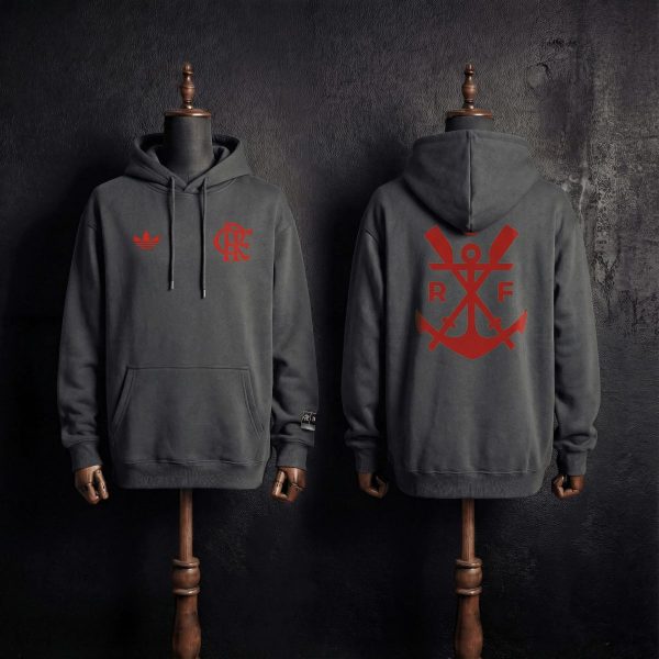 2026 Flamengo Black Hoodie Sweater Sport Unifom