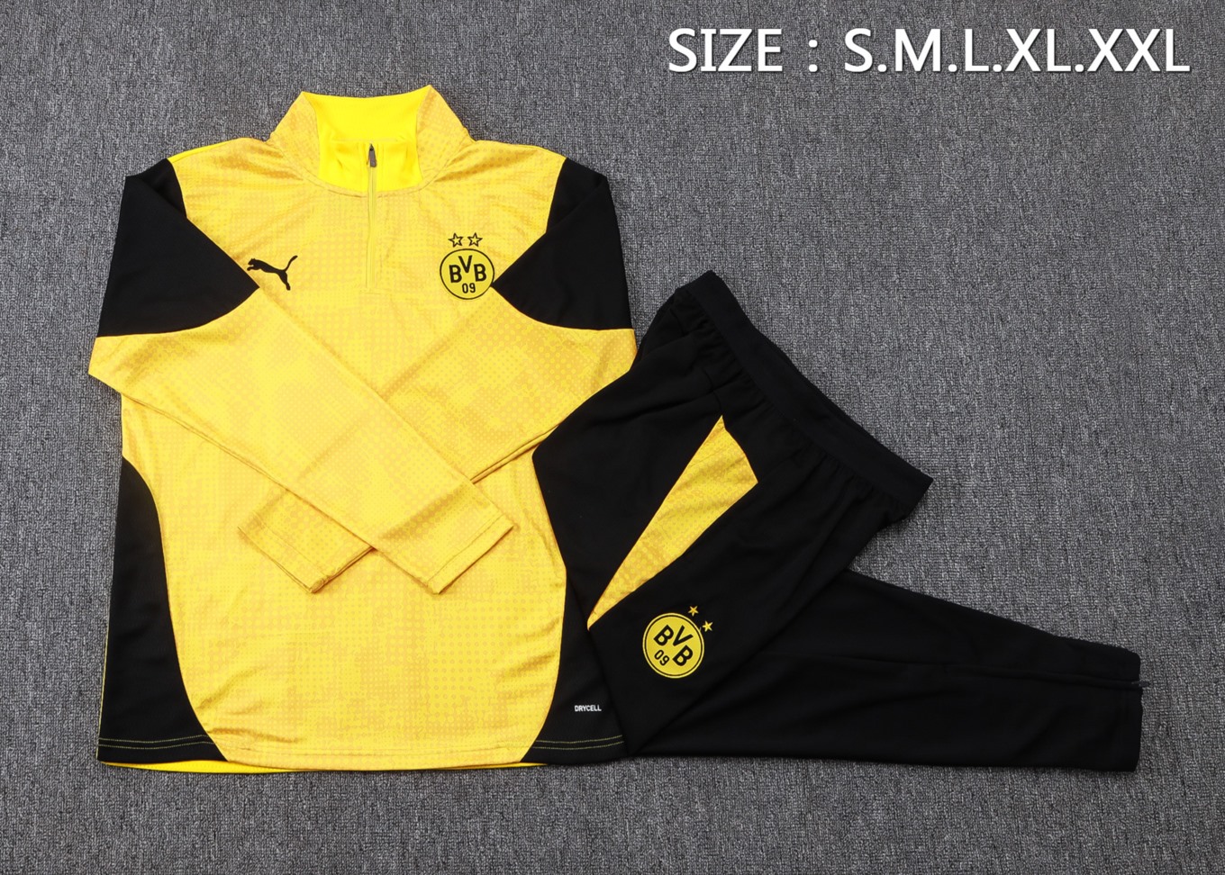 202526 Dortmund Yellow Long-sleeved half-pull training kit Football team kit