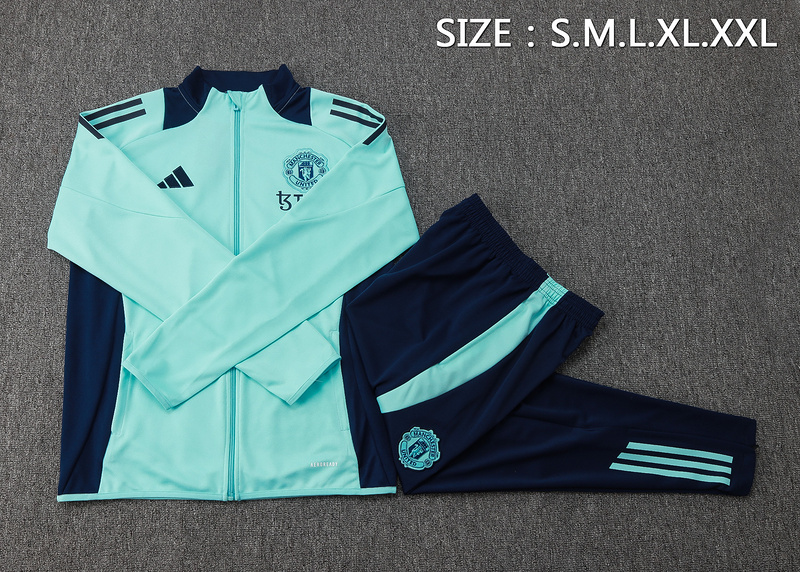 2024/25 Manchester United Light green Jacket Training Suit Set Football Team Shirt Sports Fashion