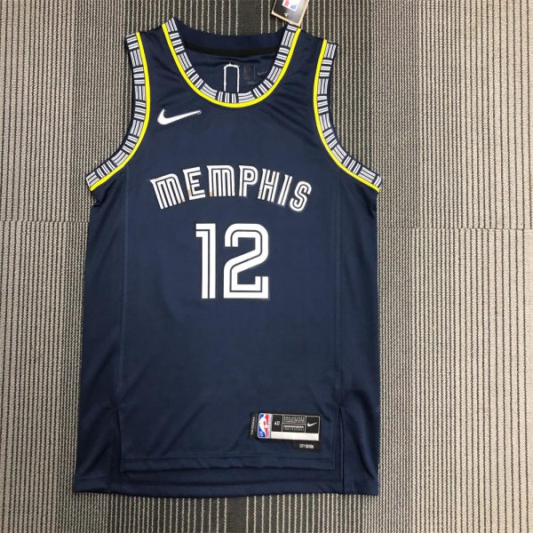 NBA Memphis Grizzies Round Neck Black Jersey MORANT#12 S-XXL
