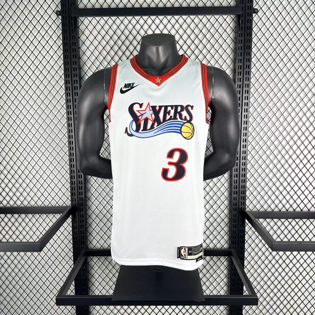 NBA Philadelphia 76ers 2026 Vintage Style White Jersey Iverson#3