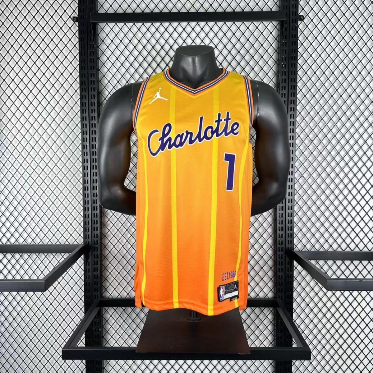 NBA 2026 Charlotte Hornets City Edition Orange Jersey BALL#1