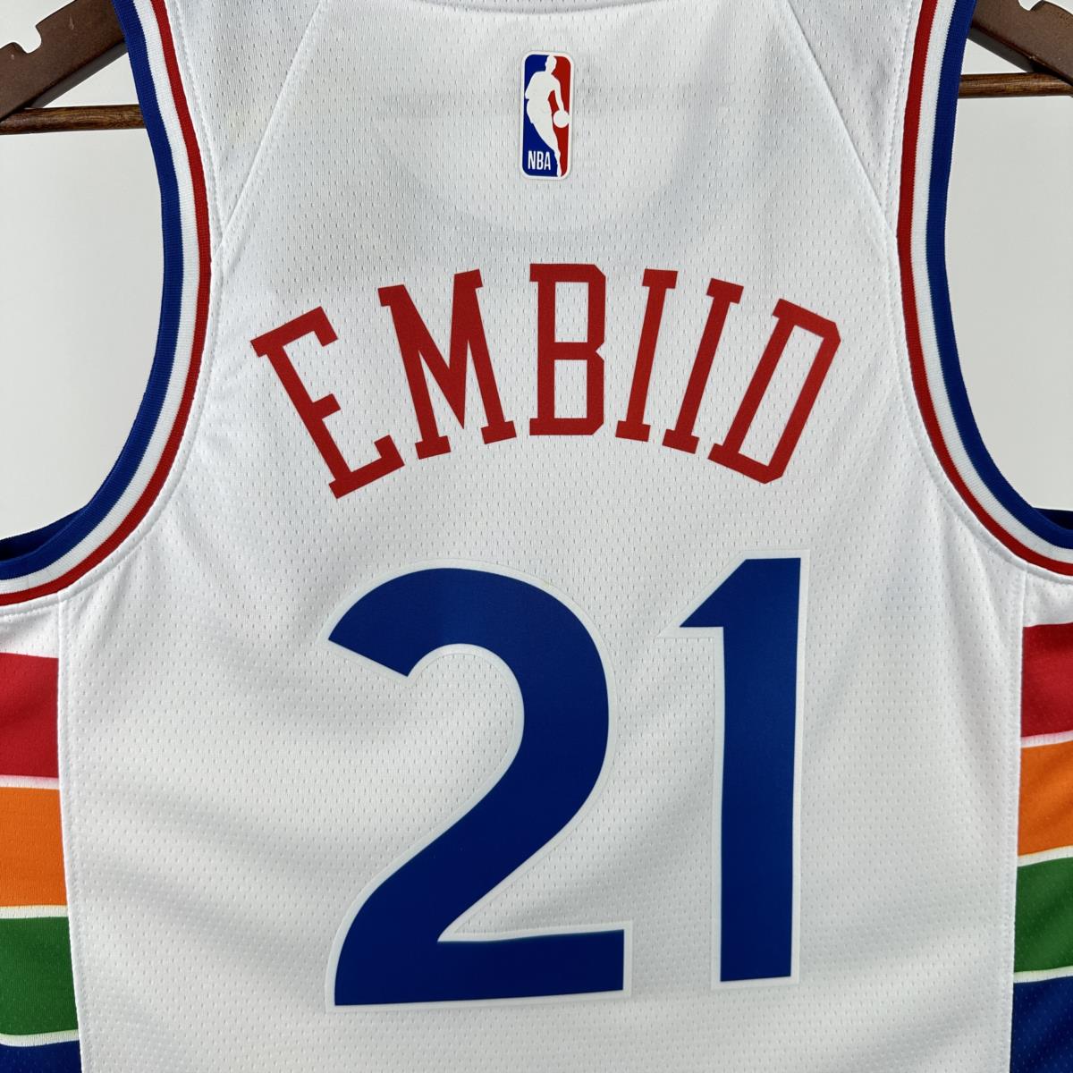 NBA Philadelphia 76ers 24/25 Round Neck City Edition Black Jersey EMBIID#21 S-XXL