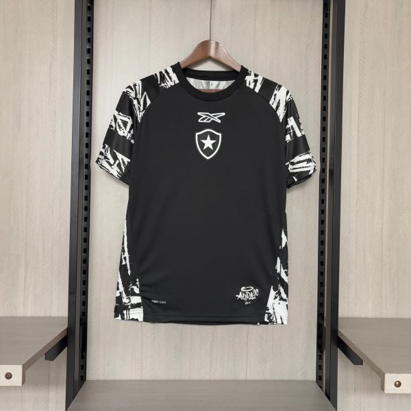 2025/26 Botafogo Black pre-match training suit jersey Fan version