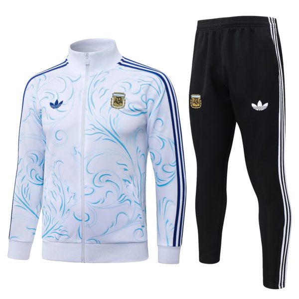 2026 Argentina White Jacket Training Suit Set