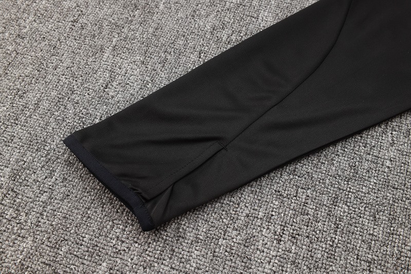 24/25 Germany Black Long-sleeved half-pull training kit Football team kit