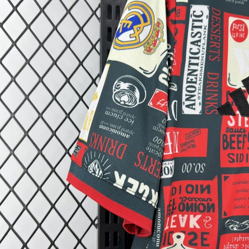2025/26 Real Madrid Doodle board jersey Fan version