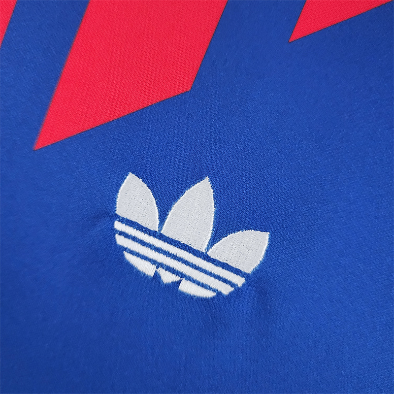 Retro France 88/90 Home Long Sleeves jersey Fan Version
