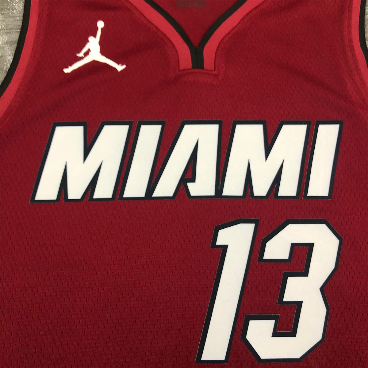 NBA Miami Hearts V-Neck Red Jersey ADEBAYO#13 S-XXL