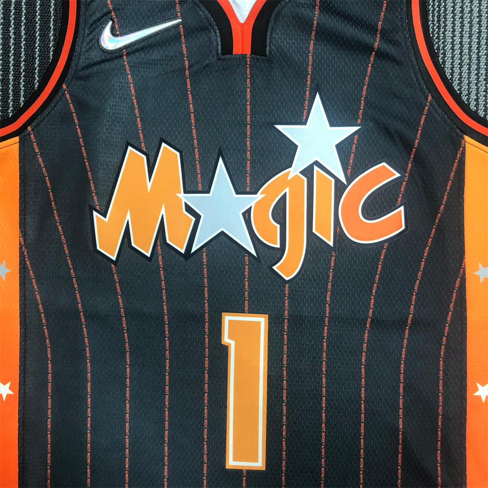 NBA Orlando Magic V-Neck Black 75th Anniversary McGRABY#1 JERSEY S-XXL