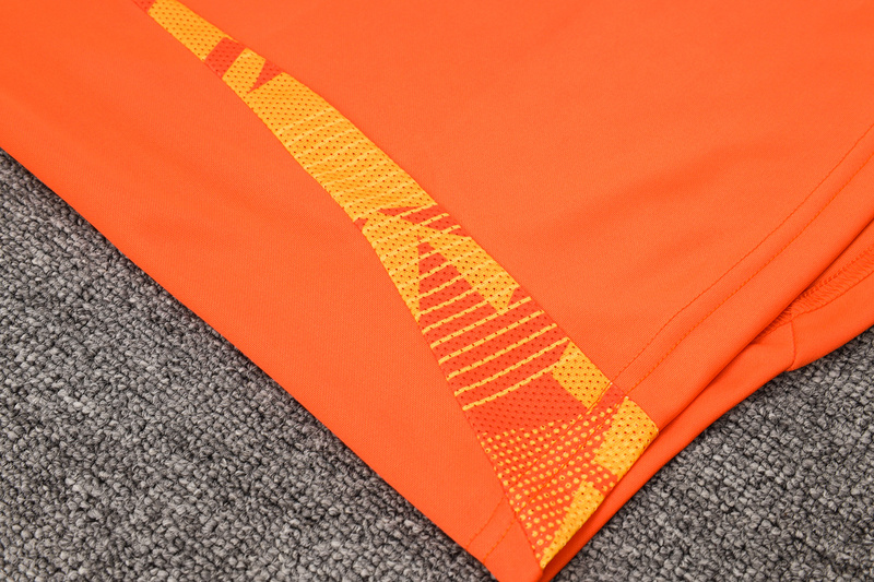 24/25 Manchester United Orange Long-sleeved half-pull training kit Football team kit
