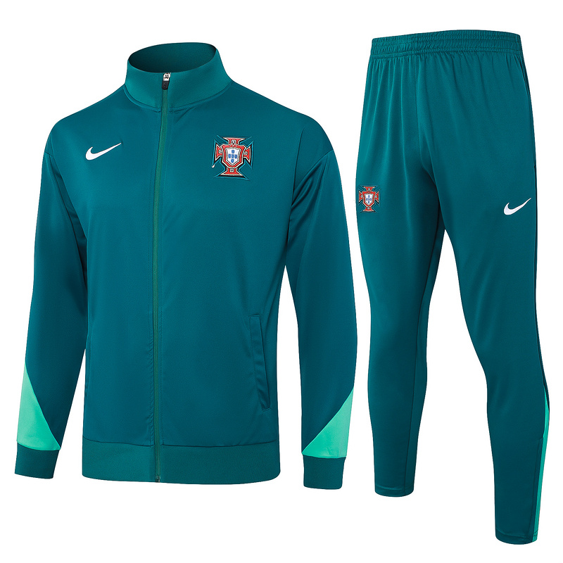 2024/25 Portugal Green Jacket Training Suit Set Football Team Shirt Sports Fashion