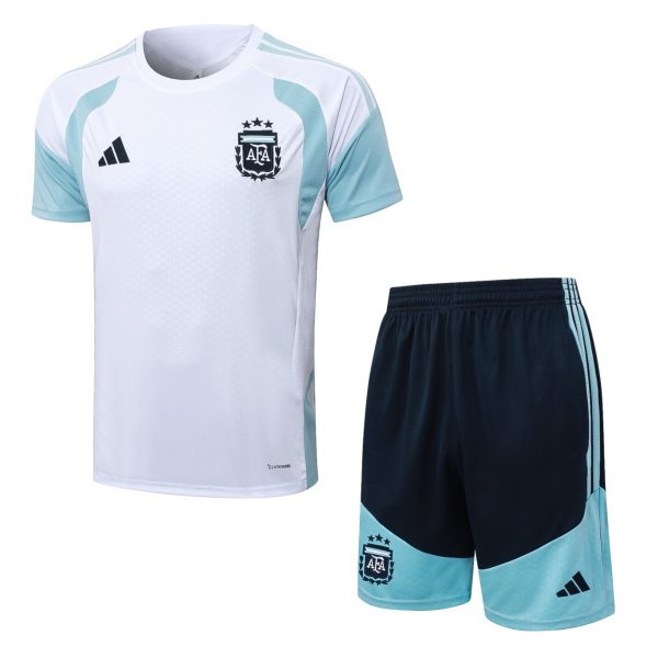 2026 Argentina White Training Set Shirt and Shorts