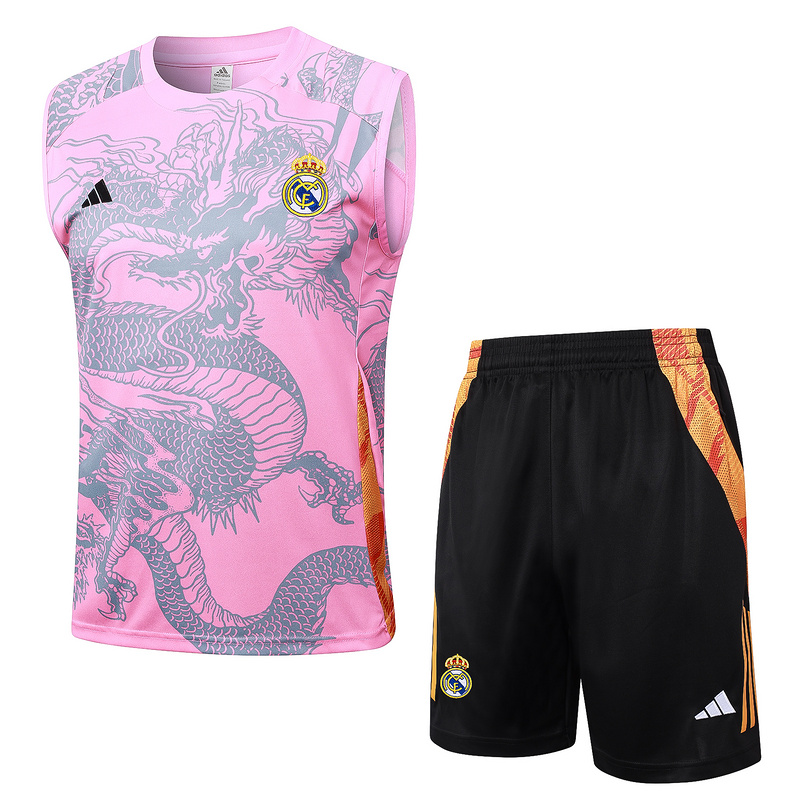 24/25 Real Madrid Pink Training Set Shirt and Shorts