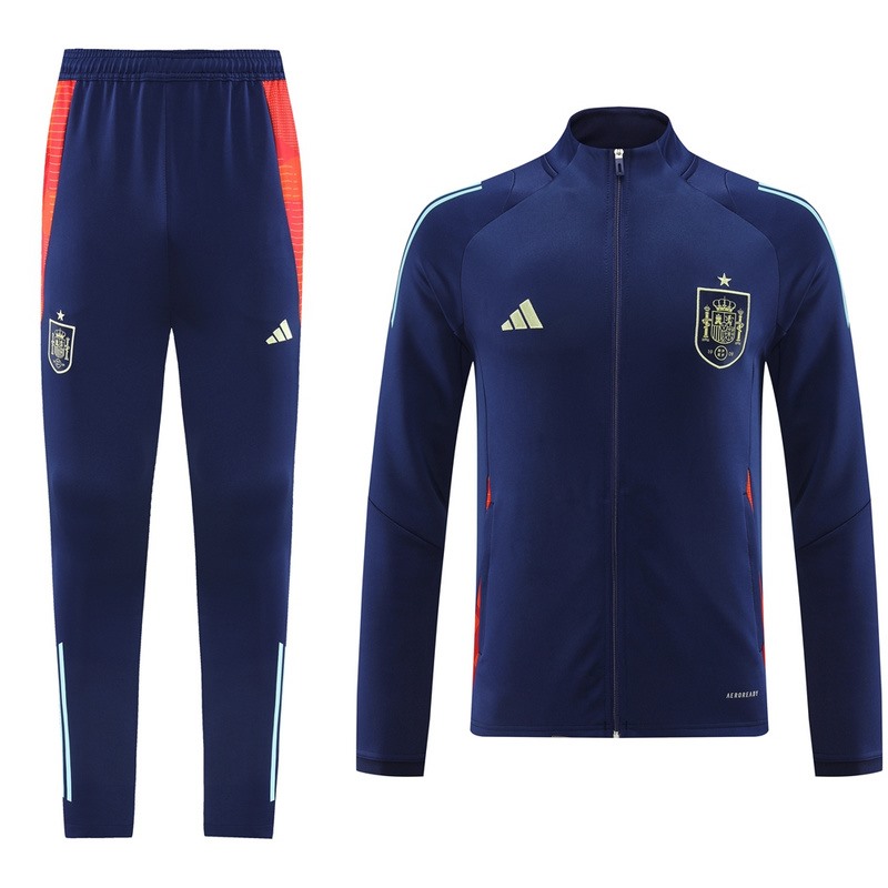 2024 Spain Royal Blue Jacket Training Suit Set Football Team Shirt Sports Fashion
