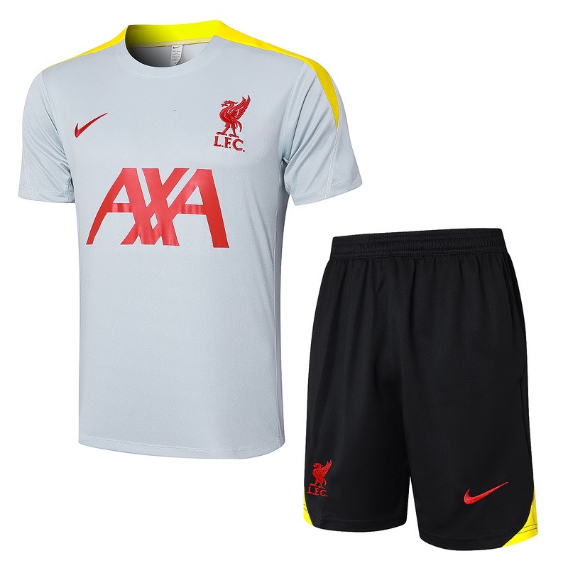 24/25 Liverpool Gray Training Set Shirt and Shorts