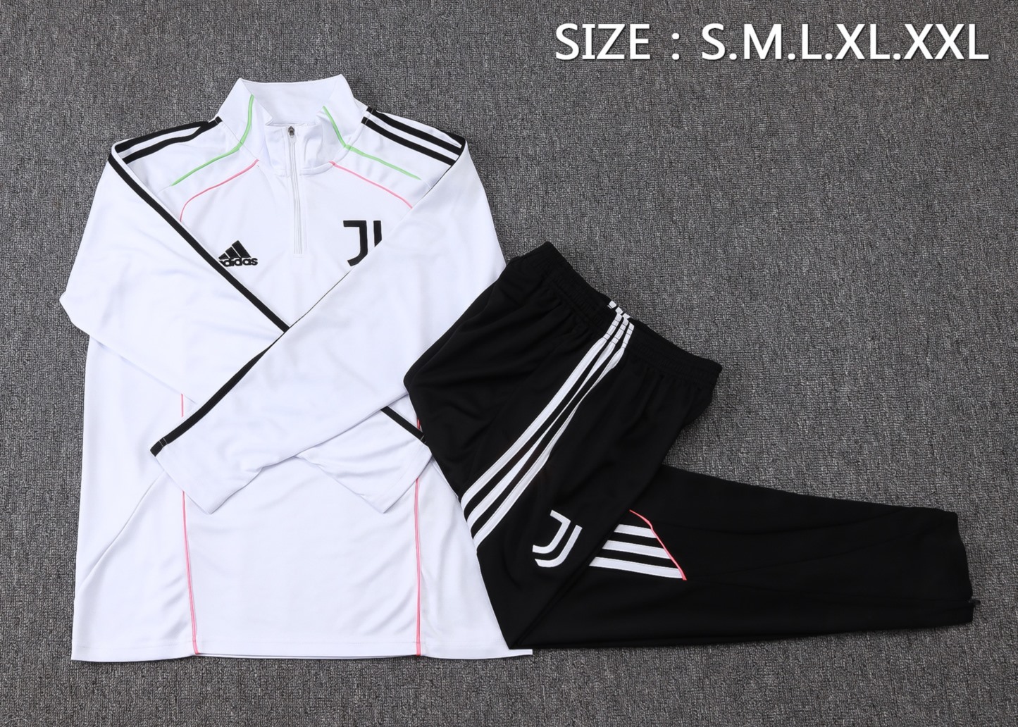 202526 Juventus white Long-sleeved half-pull training kit Football team kit