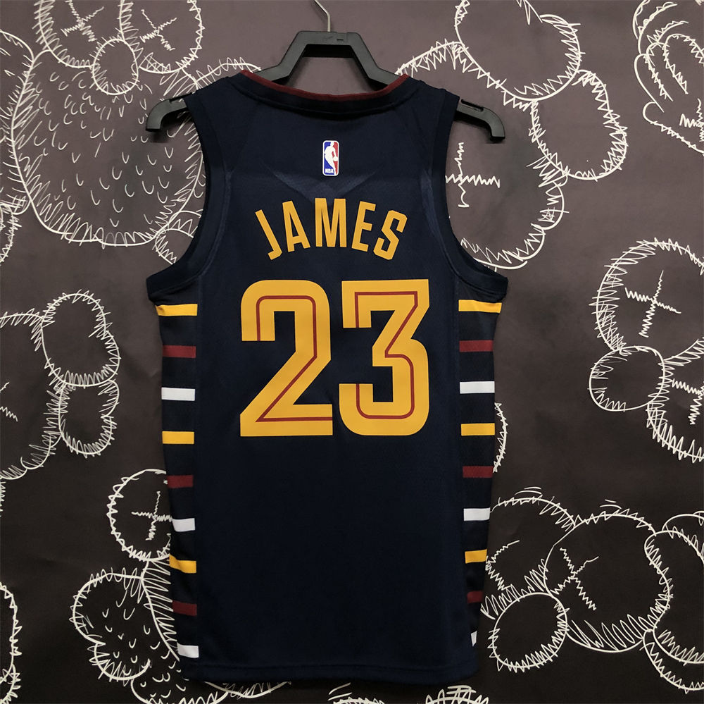 NBA Cleverland Cavaliers V-Neck Black jersey JAMES#23 S-XXL