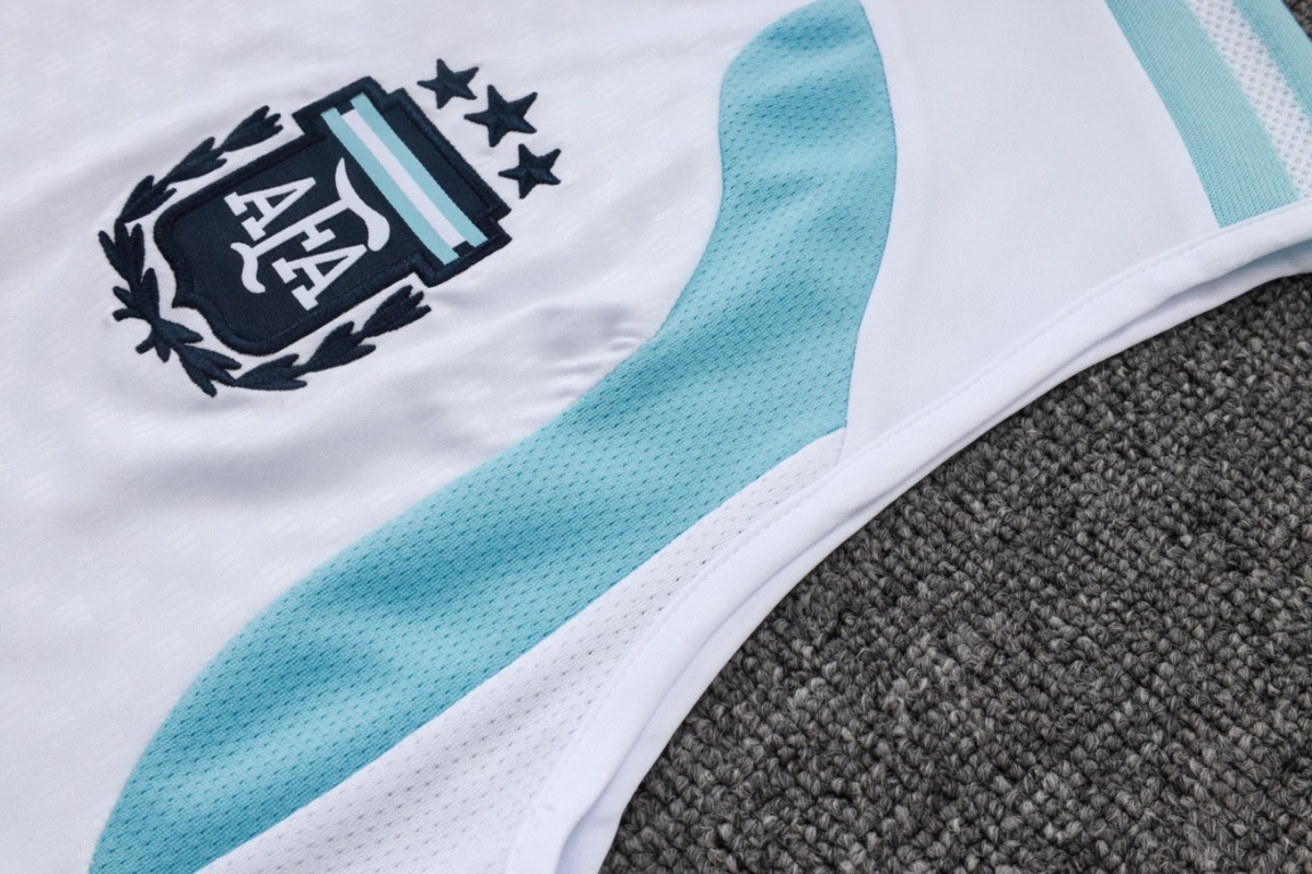 2026 Argentina White Training Set Shirt and Shorts