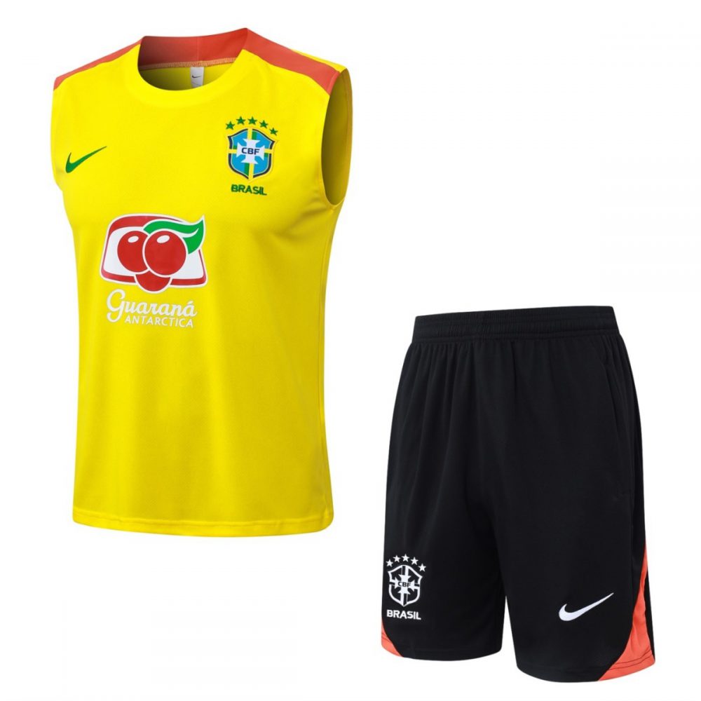 2026 Brazil Yellow Training Set Shirt and Shorts