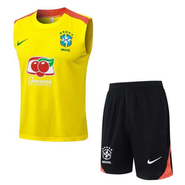 2026 Brazil Yellow Training Set Shirt and Shorts