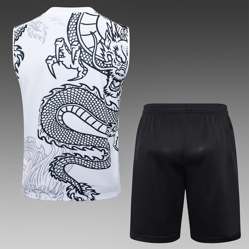 24/25 Real Madrid White Training Set Shirt and Shorts