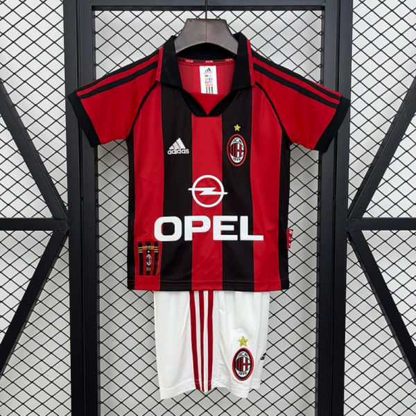 Retro AC Milan 98/99 Home jersey Kid Kits Size 16-28