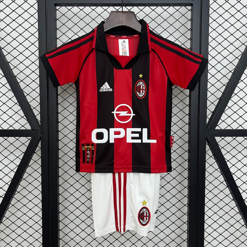 Retro AC Milan 98/99 Home jersey Kid Kits Size 16-28