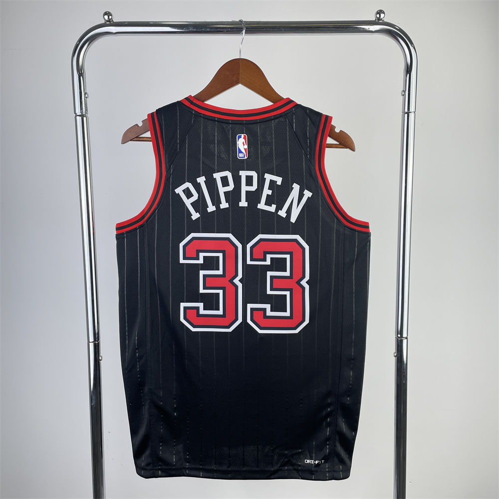 NBA Chicago Bulls Michael PIPPEN#33 2022/23 Black JORDAN Edition Swingman Jersey S-XXL