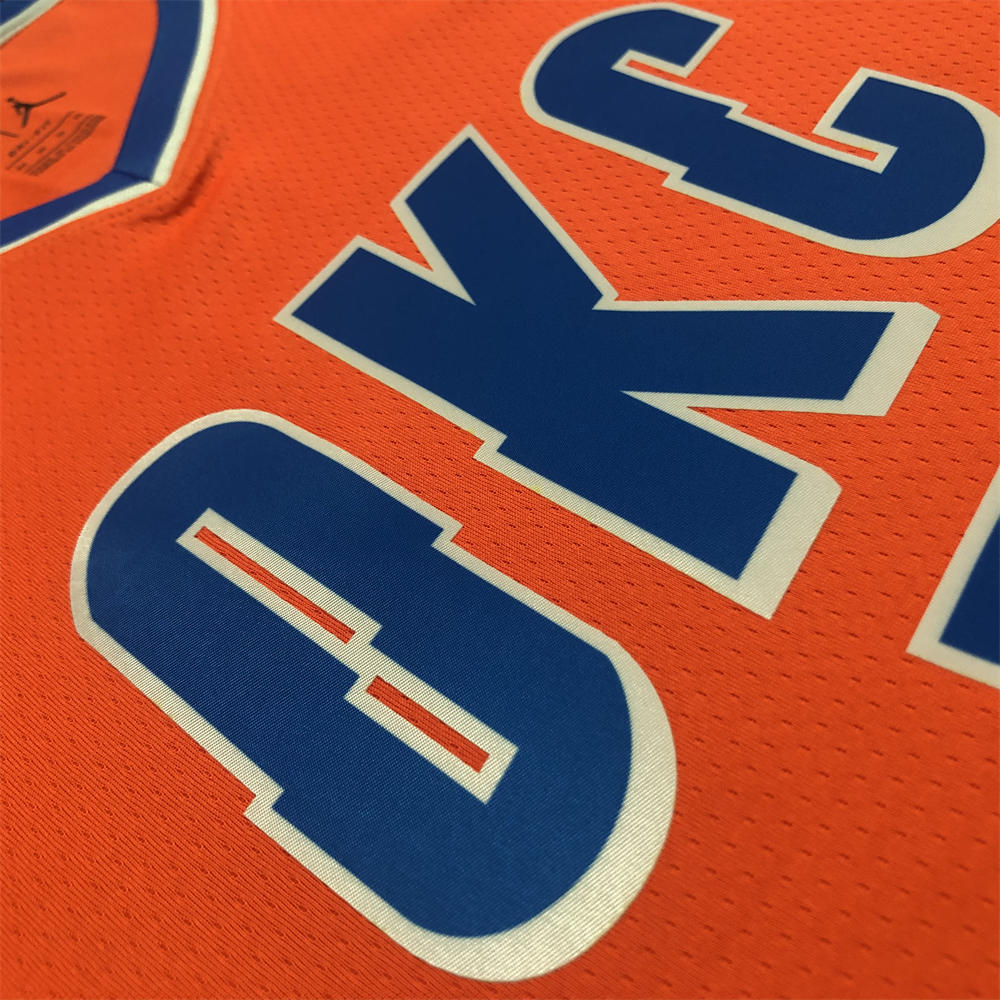 NBA Oklahoma City Thunder V-Neck Orange Jersey GEORGE#13 S-XXL