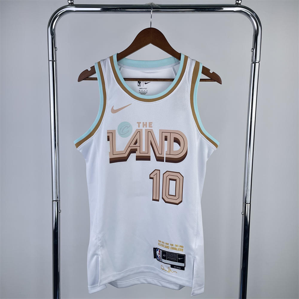 NBA Cleverland Cavaliers Round Neck White jersey GARLAND#10 S-XXL
