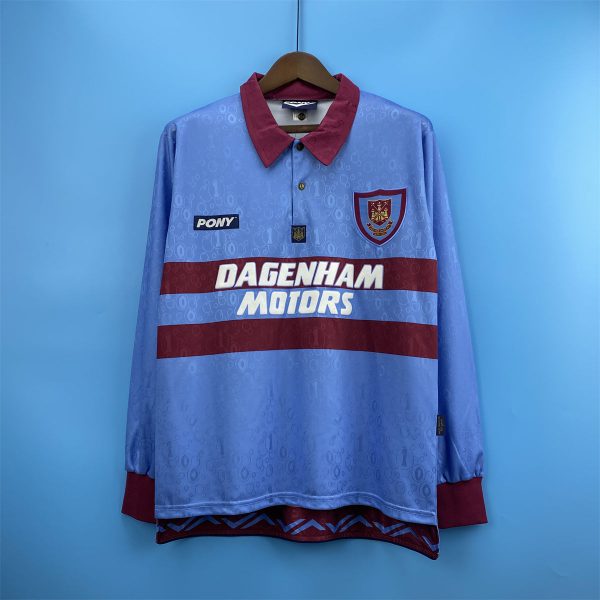 Retro West Ham United 95/97 away long sleeve jersey Fan Version