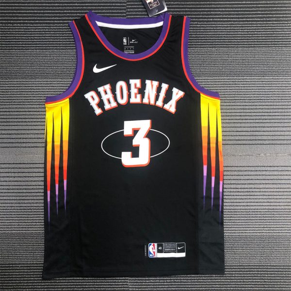 NBA Phoenix Suns Round Neck Black jersey PAUL#3 S-XXL