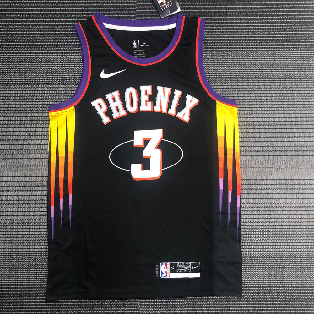 NBA Phoenix Suns Round Neck Black jersey PAUL#3 S-XXL