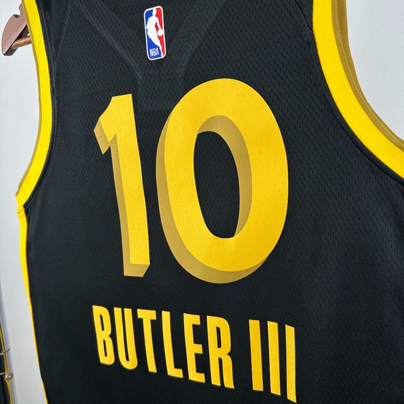 NBA Golden State Warriors 2024 V-Neck City Edition Black Jersey BUTLER Ⅲ #10 S-XXL