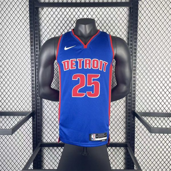 NBA Detroit Pistons 2023 ROSE#25 Swingman Blue Jersey S-XXL