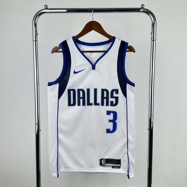 NBA Dallas Mavericks V-Neck White Jersey DAVIS#3 S-XXL