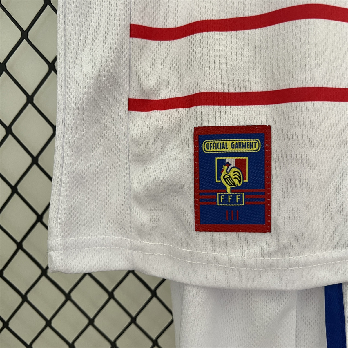 Retro France 1998 kids Away jersey Kid Kits Size 16-28