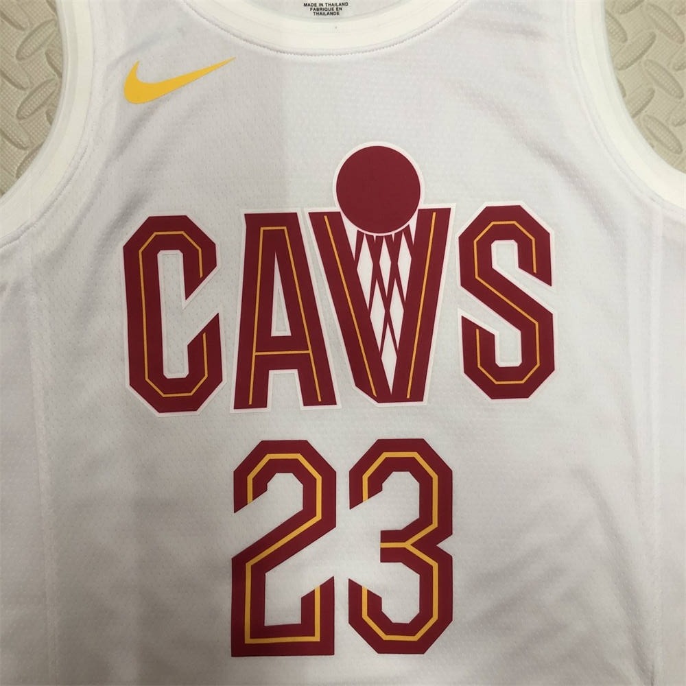 NBA Cleverland Cavaliers Round Neck White jersey JAMES#23 S-XXL