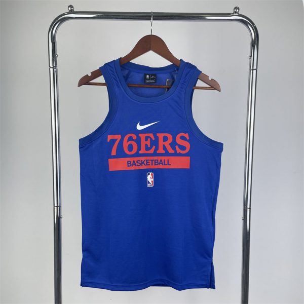 NBA Philadelphia 76ers 2023 Blue player version training vest S-XXL