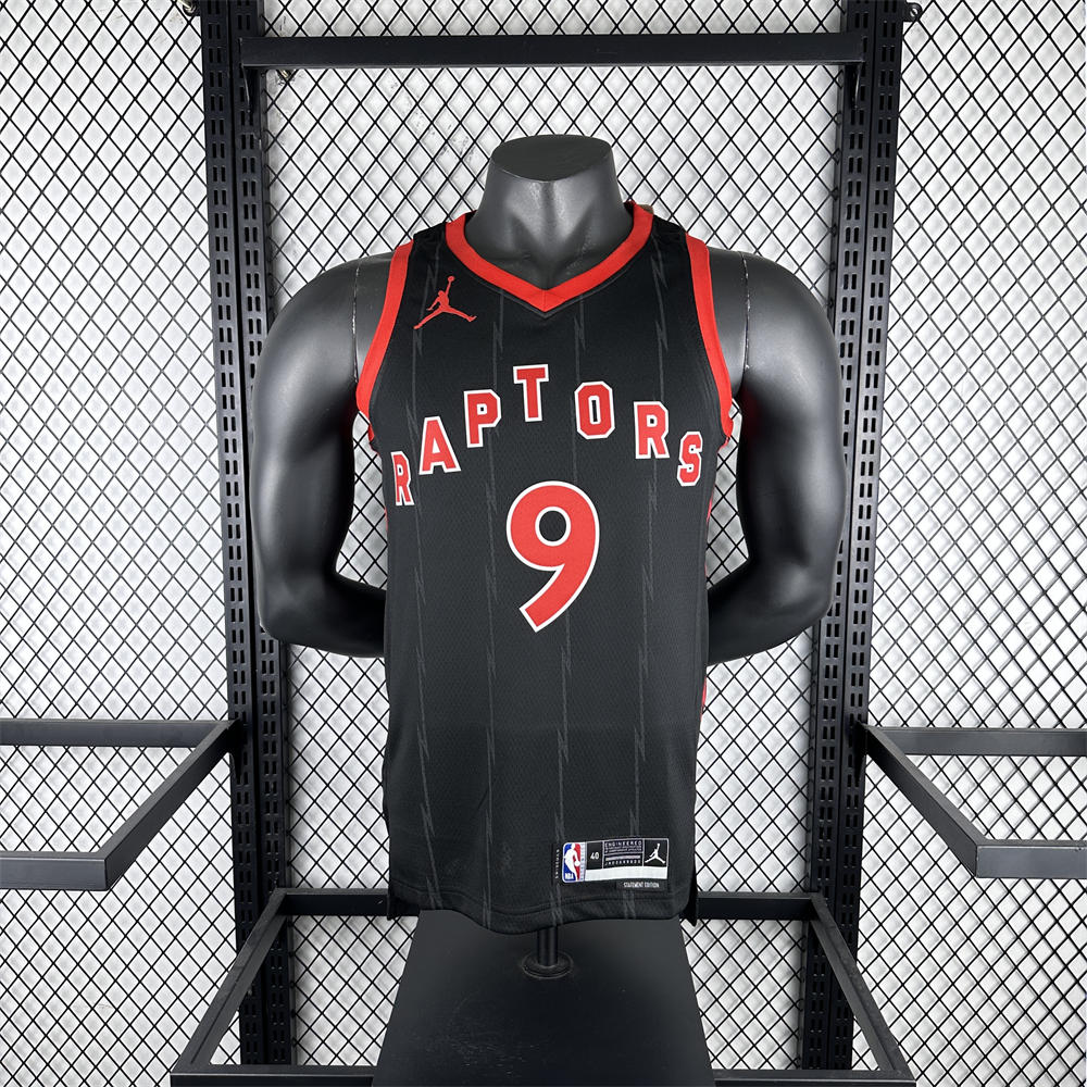 NBA Toronto Raptors V-Neck Black jersey BARRETT#9 S-XXL