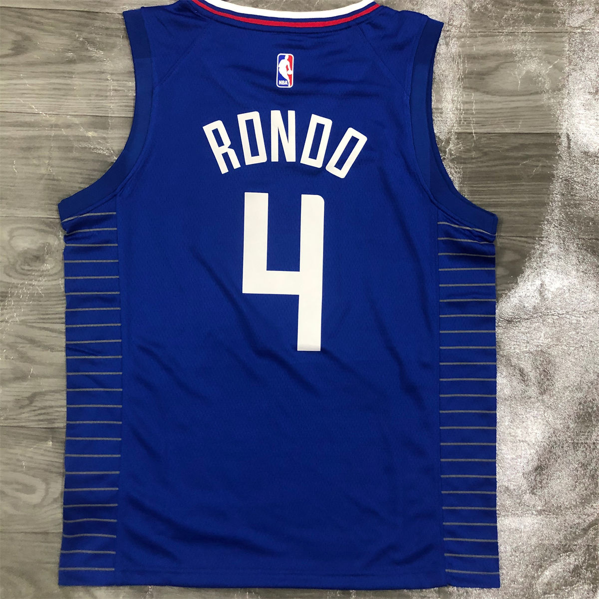 NBA Los Angeles Clippers V-Neck Blue Jersey RONDO#4 S-XXL